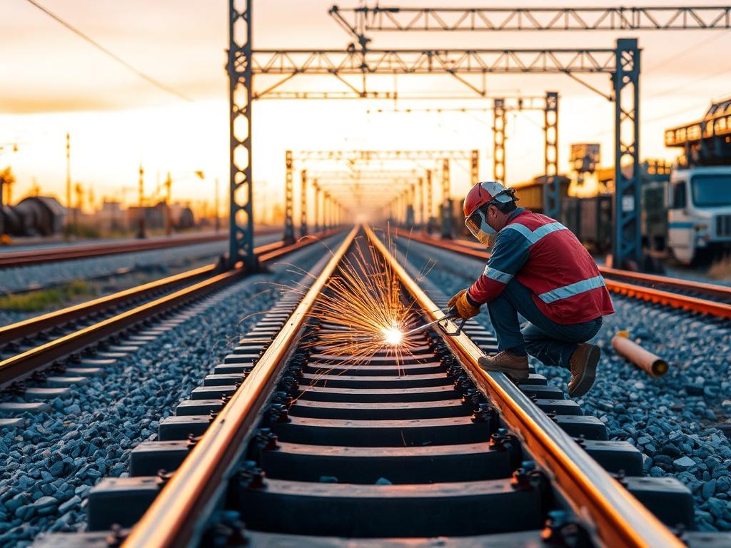     Railroad track welding techniques.. Einleitung: Warum Schienenschweißen eine zentrale Rolle im Eisenbahnwesen spielt