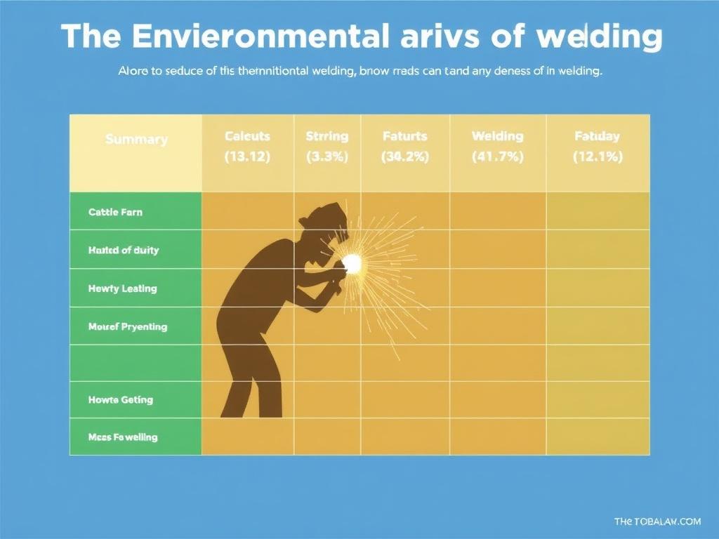     L’impact environnemental du soudage. Tableau résumé des bonnes pratiques pour réduire l’impact environnemental du soudage