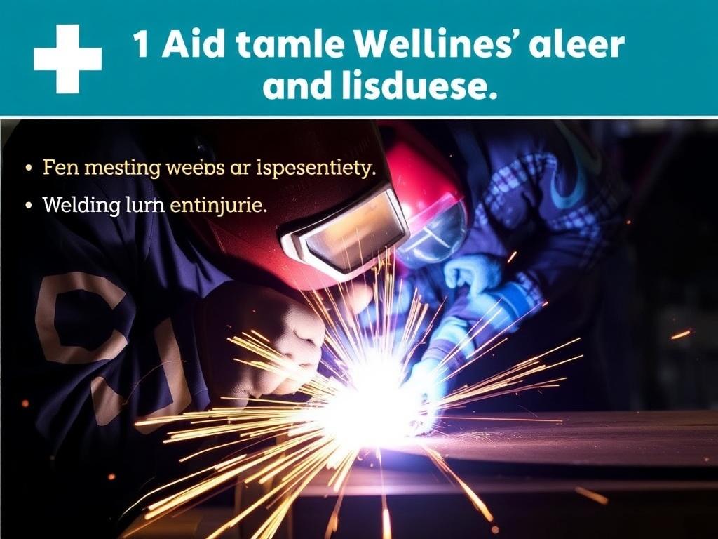 First aid for welding burns and injuries.. Die häufigsten Arten von Schweißverbrennungen und -verletzungen First aid for welding burns and injuries.. Die häufigsten Arten von Schweißverbrennungen und -verletzungen