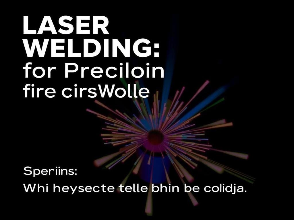     Laser Welding: High-Tech Joining for Precision Work. Summary: Why Laser Welding is the High-Tech Joining Solution