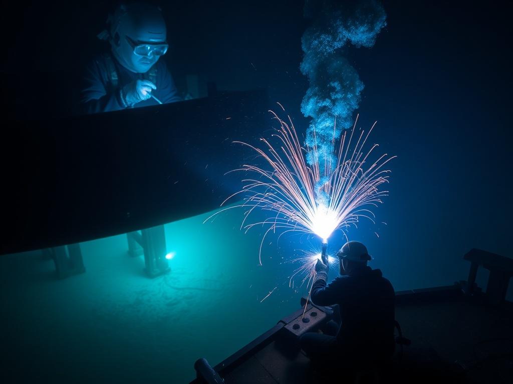     Schiffbau und Unterwasserschweißen.. Die Bedeutung des Unterwasserschweißens im Schiffbau