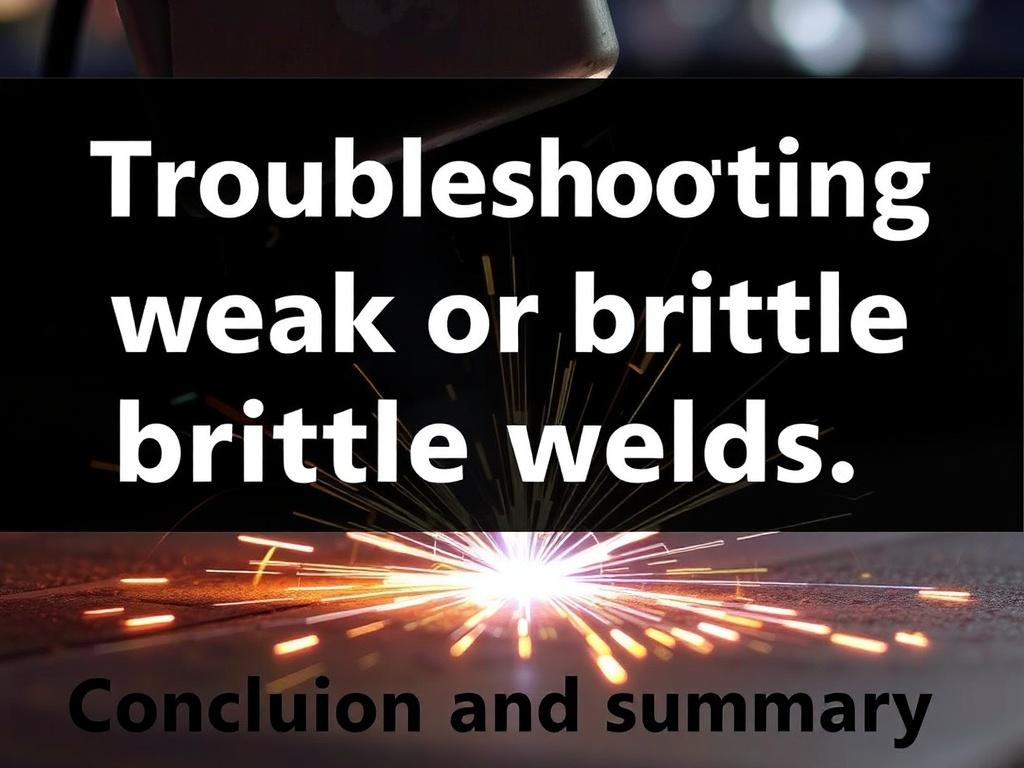 Fehlerbehebung bei schwachen oder spröden Schweißnähten.. Fazit und Schlussfolgerung Fehlerbehebung bei schwachen oder spröden Schweißnähten.. Fazit und Schlussfolgerung