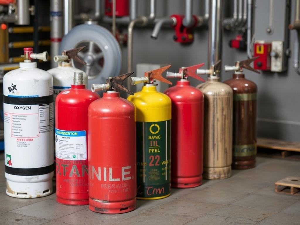 Safe handling of gas cylinders (oxygen, acetylene, argon).. Gefahren und Vermeidung von Unfällen: Praxisnahe Sicherheitstipps Safe handling of gas cylinders (oxygen, acetylene, argon).. Gefahren und Vermeidung von Unfällen: Praxisnahe Sicherheitstipps