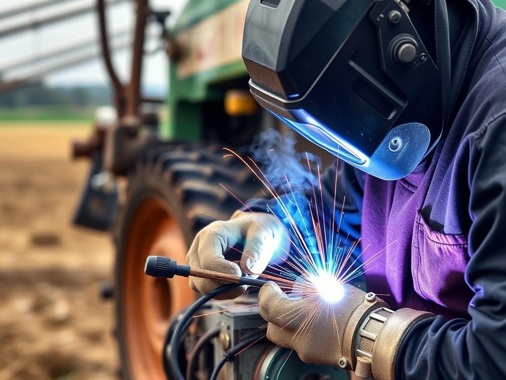     Agricultural equipment repair welding.. Grundlagen der Schweißtechnik im landwirtschaftlichen Bereich