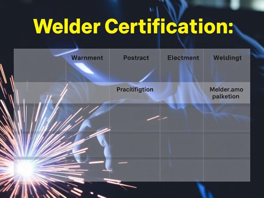     La certification des soudeurs : qualifications et procédures. Un tableau récapitulatif des principales certifications de soudeurs