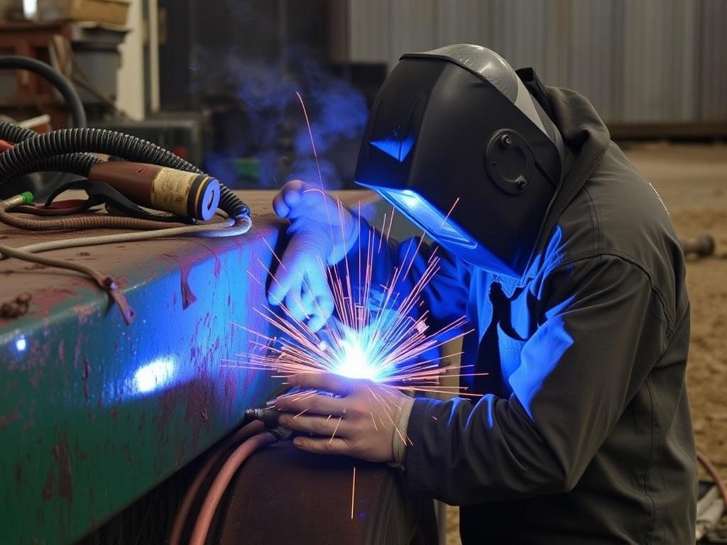     Agricultural equipment repair welding.. Schweißausrüstung: Was muss auf dem Hof vorhanden sein?