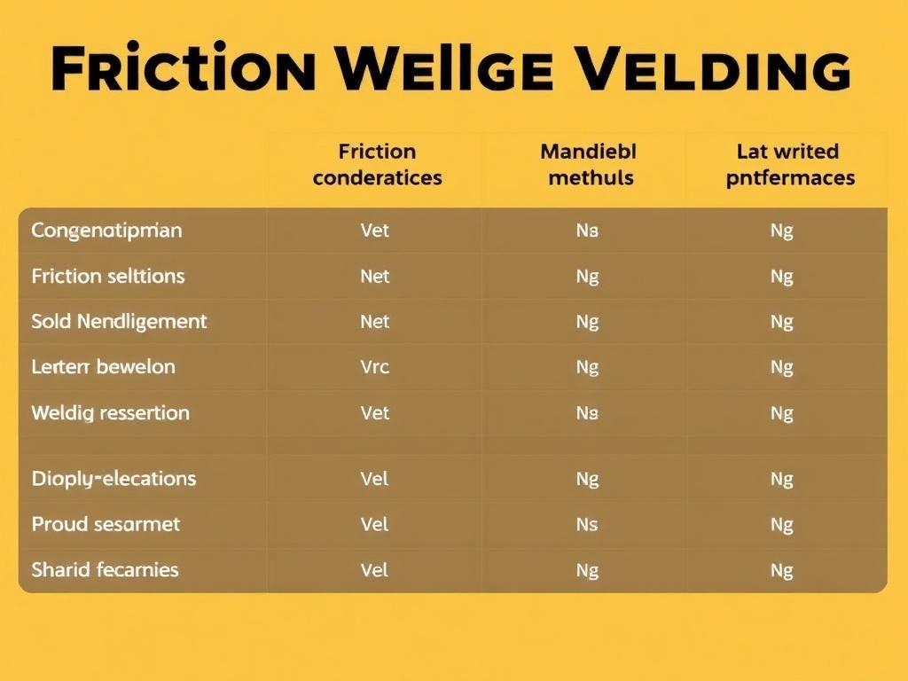 Le soudage par friction : techniques et avantages. Tableau comparatif des méthodes de soudage Le soudage par friction : techniques et avantages. Tableau comparatif des méthodes de soudage