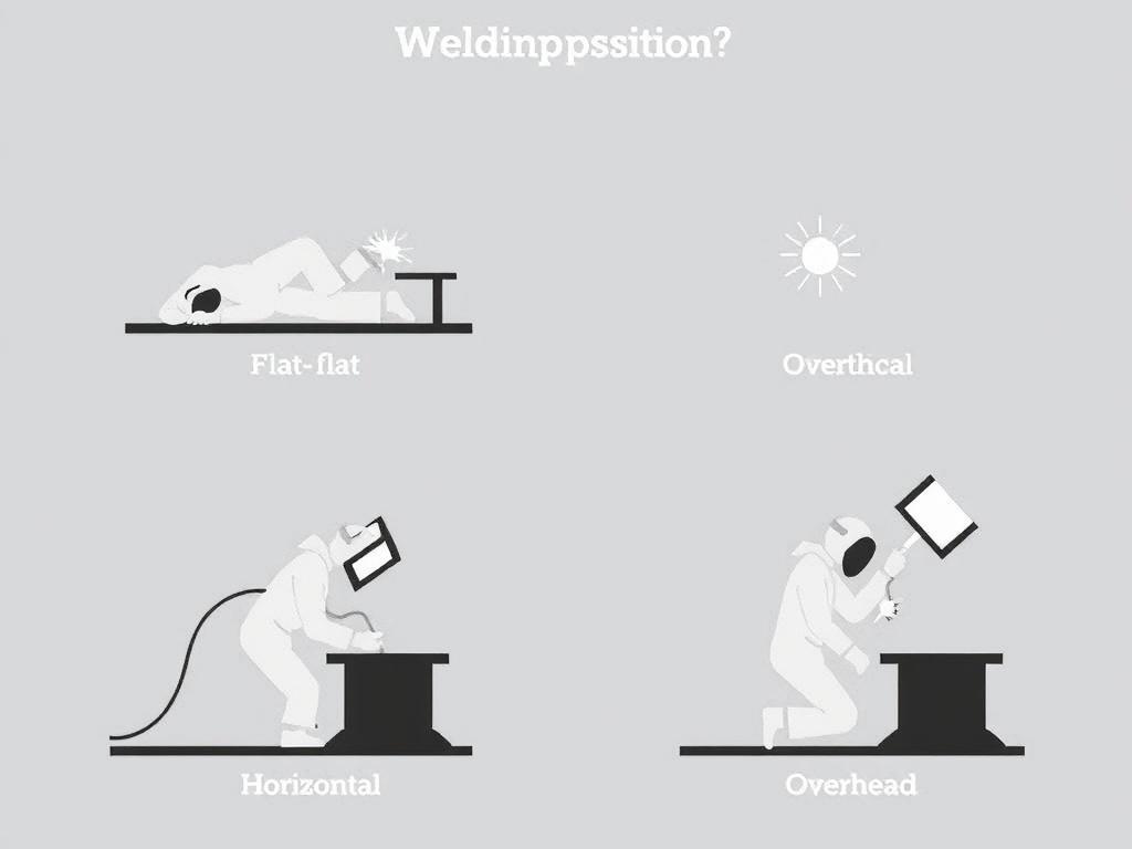     Schweißpositionen: flach, horizontal, vertikal und über Kopf.. Welches Schweißverfahren eignet sich für welche Position?