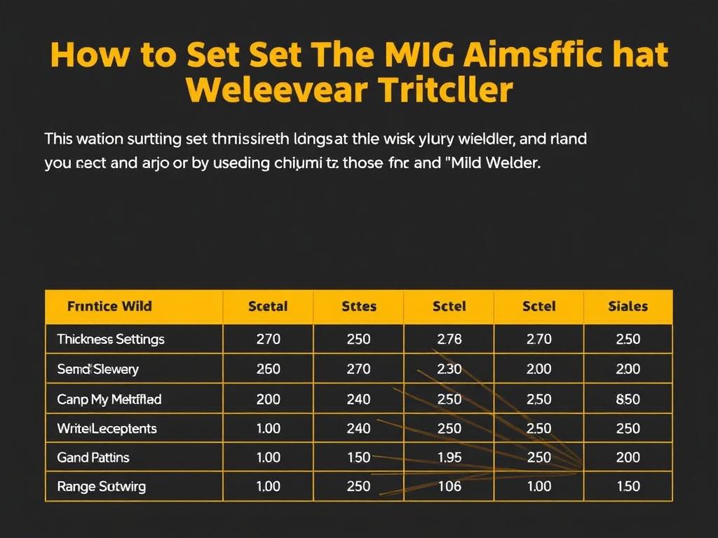     How to Set Your MIG Welder for Perfect Welds Every Time. Tabla de referencia rápida: ajustes iniciales por espesor y alambre