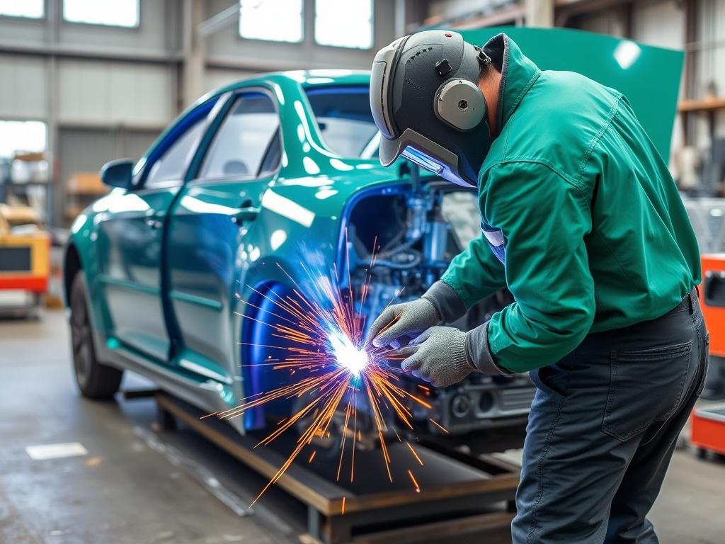     Punktschweißen im Karosseriebau.. Equipos y tipos de máquinas