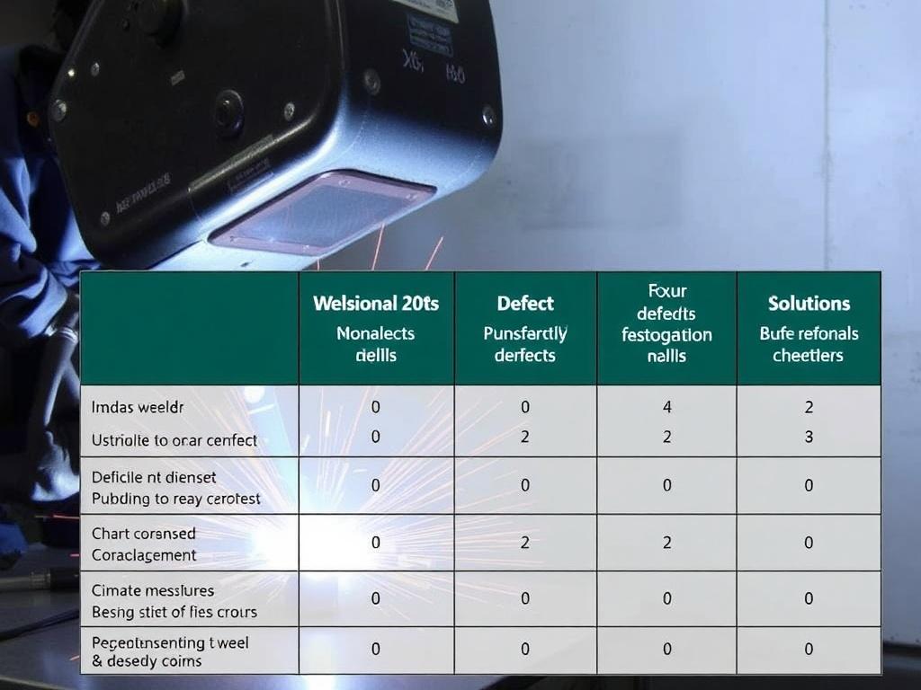     Les défauts de soudure courants et comment les corriger.. Tableau synthétique des défauts, causes et solutions