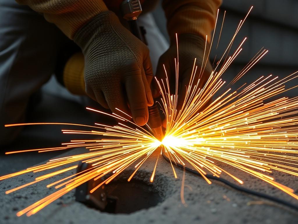 Diamond wire cutting of concreteфото