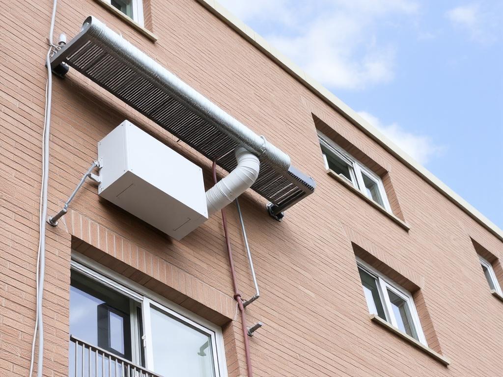 Ventilation has been installed in the apartment building. Ventilation has been installed in the apartment building.фото