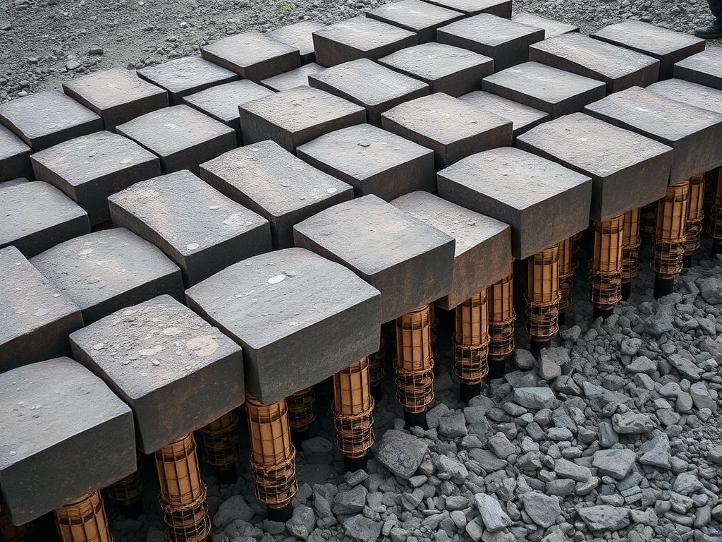 Monolithic grillage on driven pilesфото