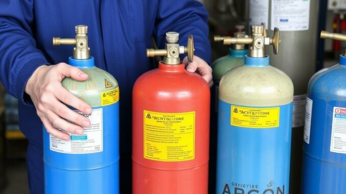 Sicherer Umgang mit Gasflaschen: Tipps und Best Practices für Sauerstoff, Acetylen und Argon Sicherer Umgang mit Gasflaschen: Tipps und Best Practices für Sauerstoff, Acetylen und Argon