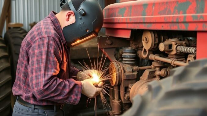 Schweißtechniken für die Reparatur von landwirtschaftlichen Geräten: Ein umfassender Leitfaden