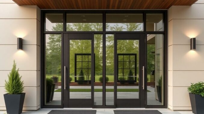 Входные двери из алюминиевого профиля: практичный выбор для современного дома